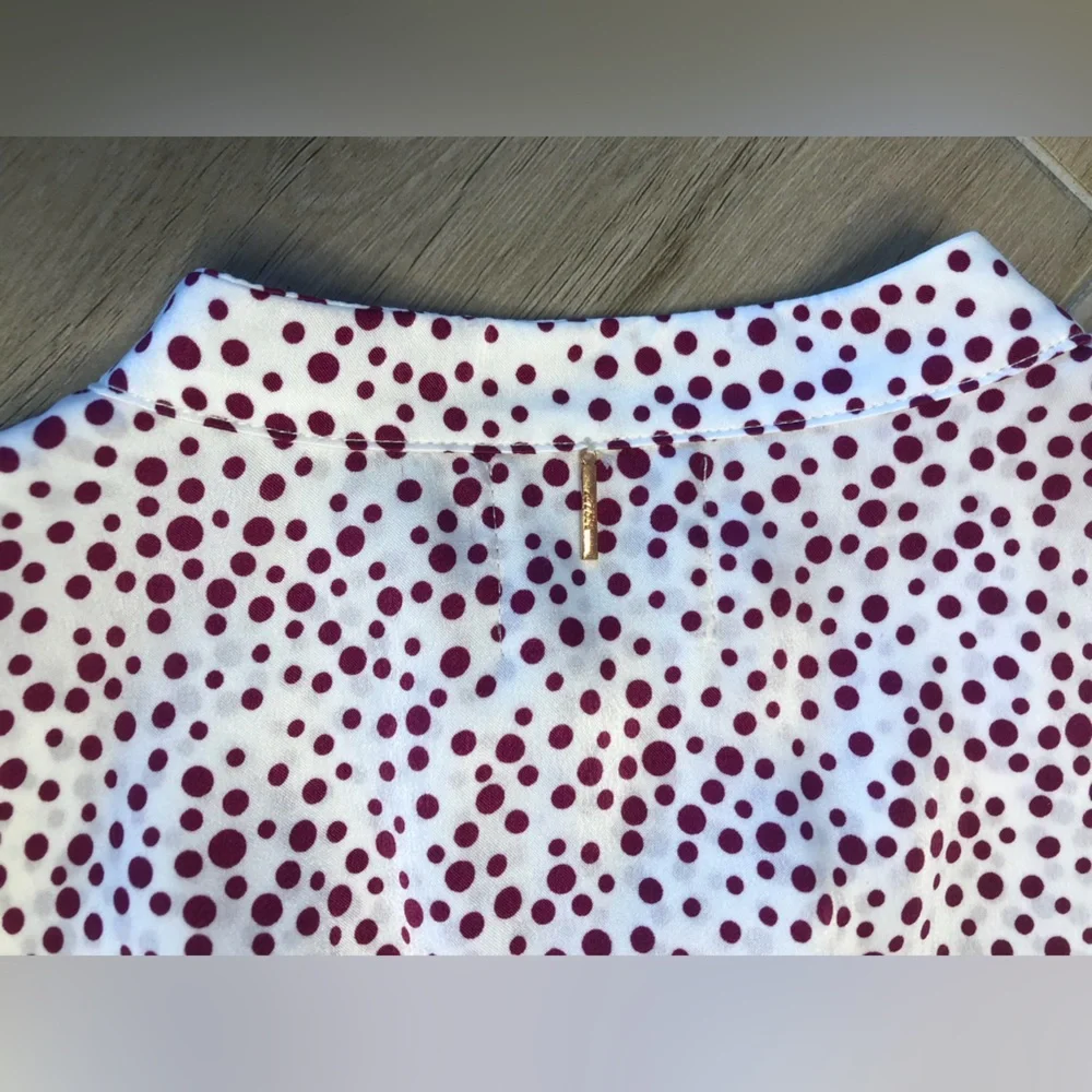 MISA Los Angeles Polka Dot Smocked Mini Dress XS NWT Ruffle Hem - Picture 5 of 5